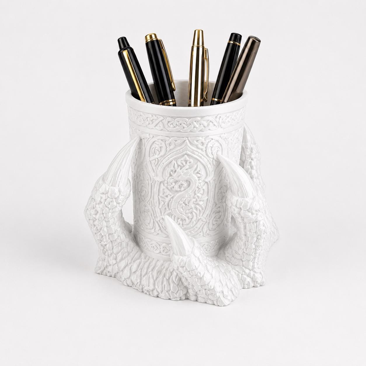 Dragon Claw Pen Holder, Viking Desk Organizer, 3D Printed Pencil Cup, Fantasy Office Decor, Gothic Desk Accessory