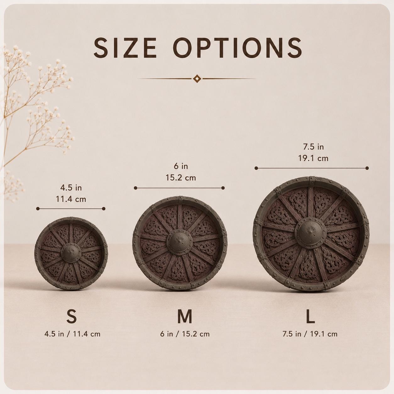 Viking Shield Valet Tray – 3D Printed Medieval Coin Bowl, Key Holder & Fantasy Desk Organizer