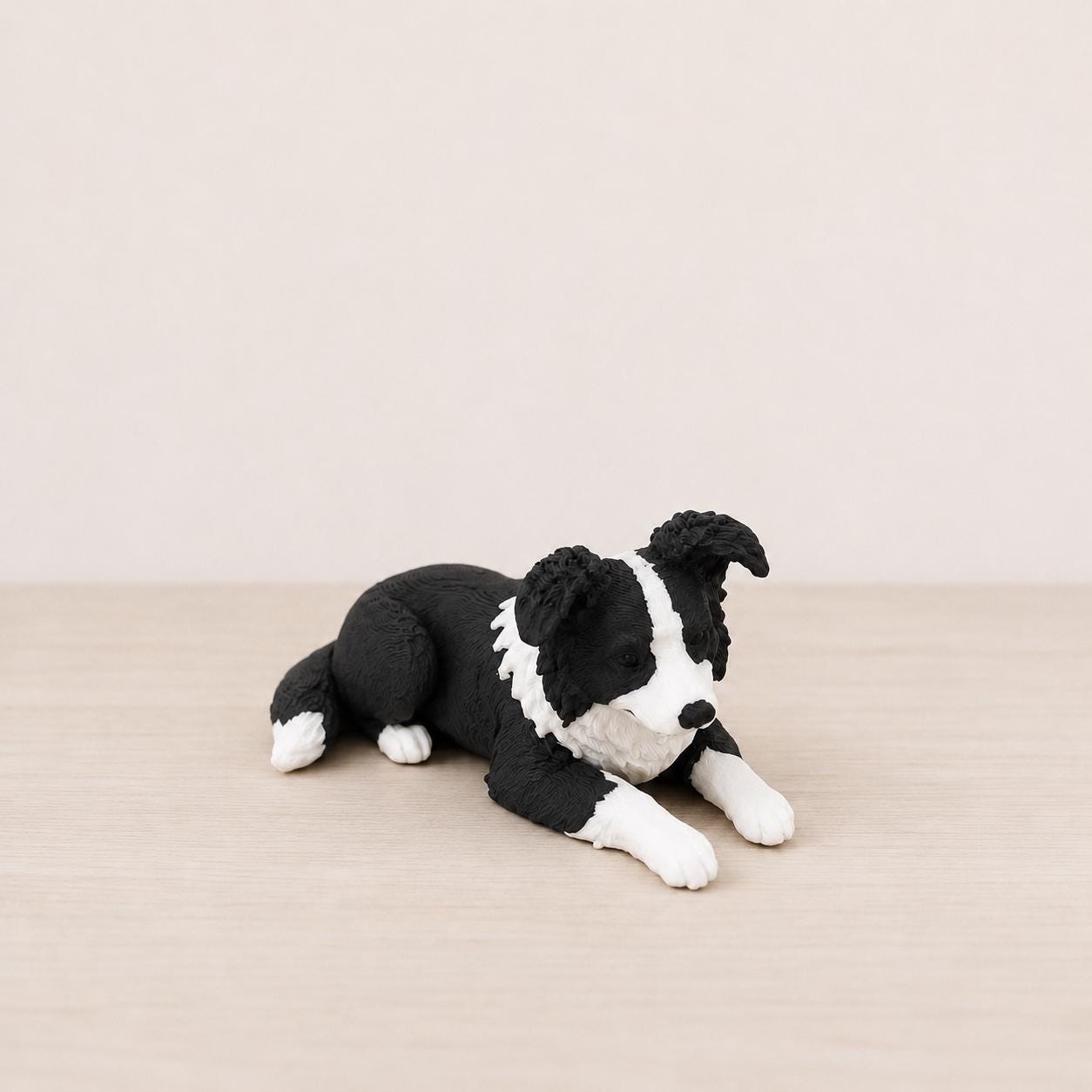 Border Collie Miniature Figurine, Black & White Dog Statue, Cute Puppy Decor, Dog Lover Gift, 3D Printed Border Collie