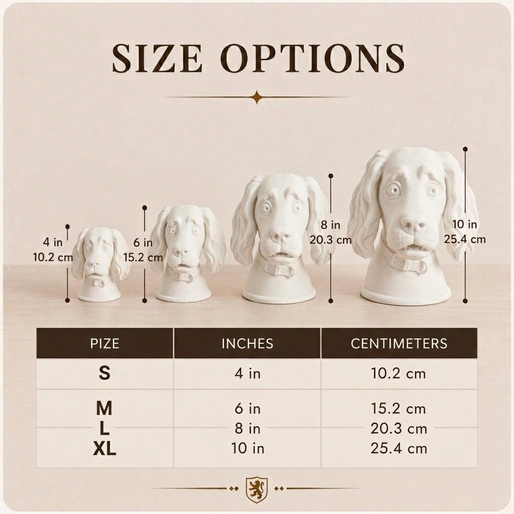 3D Printed Spaniel Dog Bust Sculpture, Expressive Eyes, Playful Character Shelf Decor
