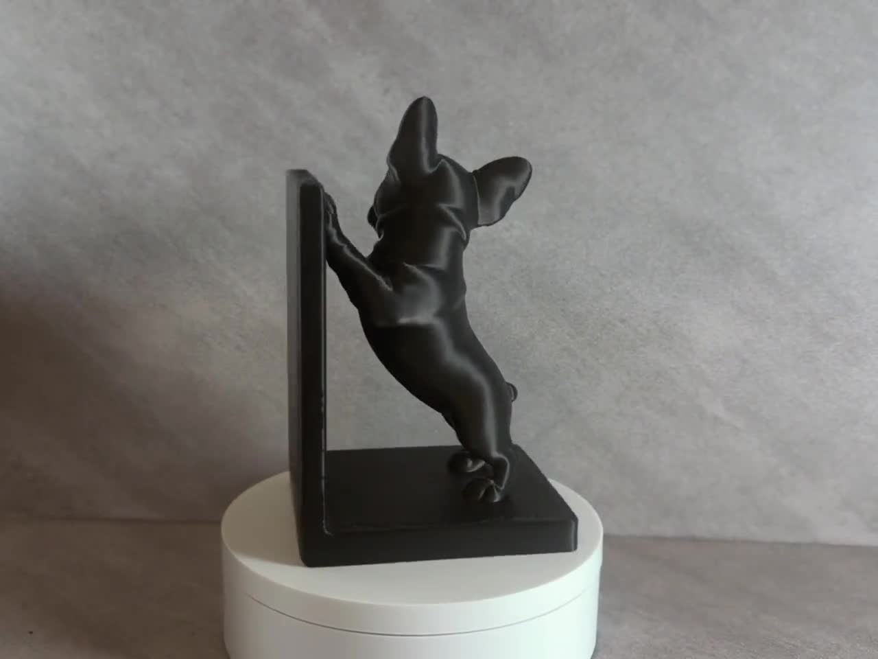 French Bulldog Bookend, Cute Dog Book Holder, Frenchie Shelf Decor, Dog Lover Gift, 3D Printed Bookend video cover