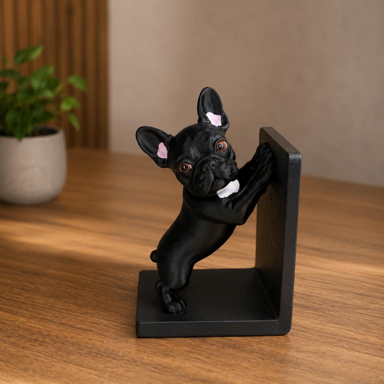 French Bulldog Bookend, Cute Dog Book Holder, Frenchie Shelf Decor, Dog Lover Gift, 3D Printed Bookend