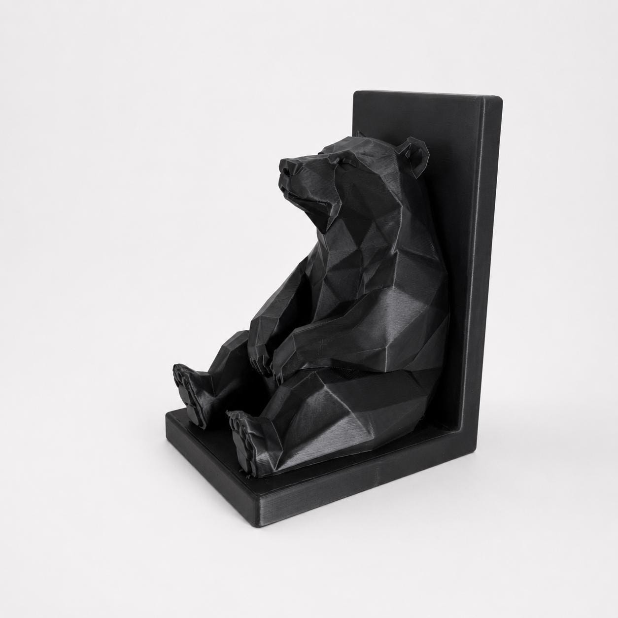Bear Bookend | Low Poly Bear Book Holder | Modern Bookshelf Decor | Minimalist Animal Book End