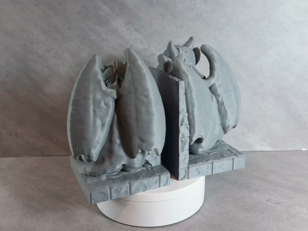 Gargoyle Bookends, 3D Printed Gothic Bookshelf Decor, Sleeping & Watchful Guardians, Fantasy Book Lover Gift video cover
