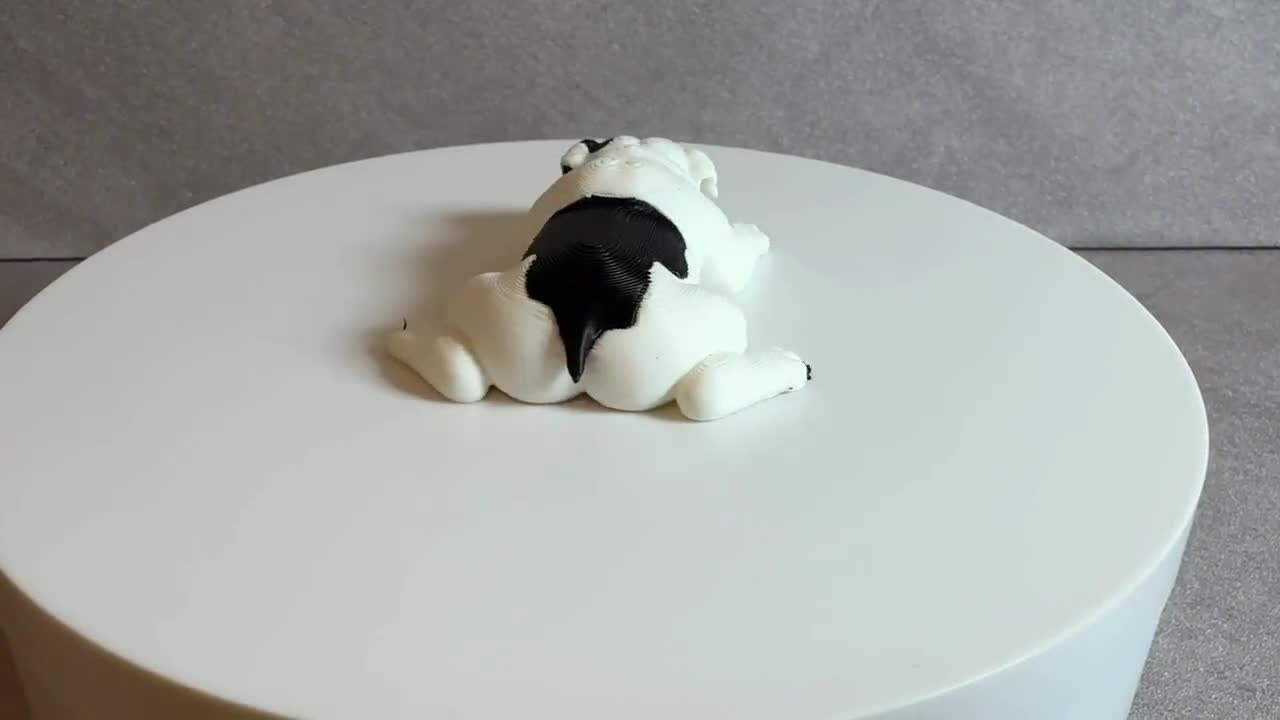 Sleeping English/ American Bulldog Figurine, Bulldog Desk Buddy, Cute Dog Decor, 3D Printed Puppy Statue, Nightstand Decor, Dog Lover Gift video cover