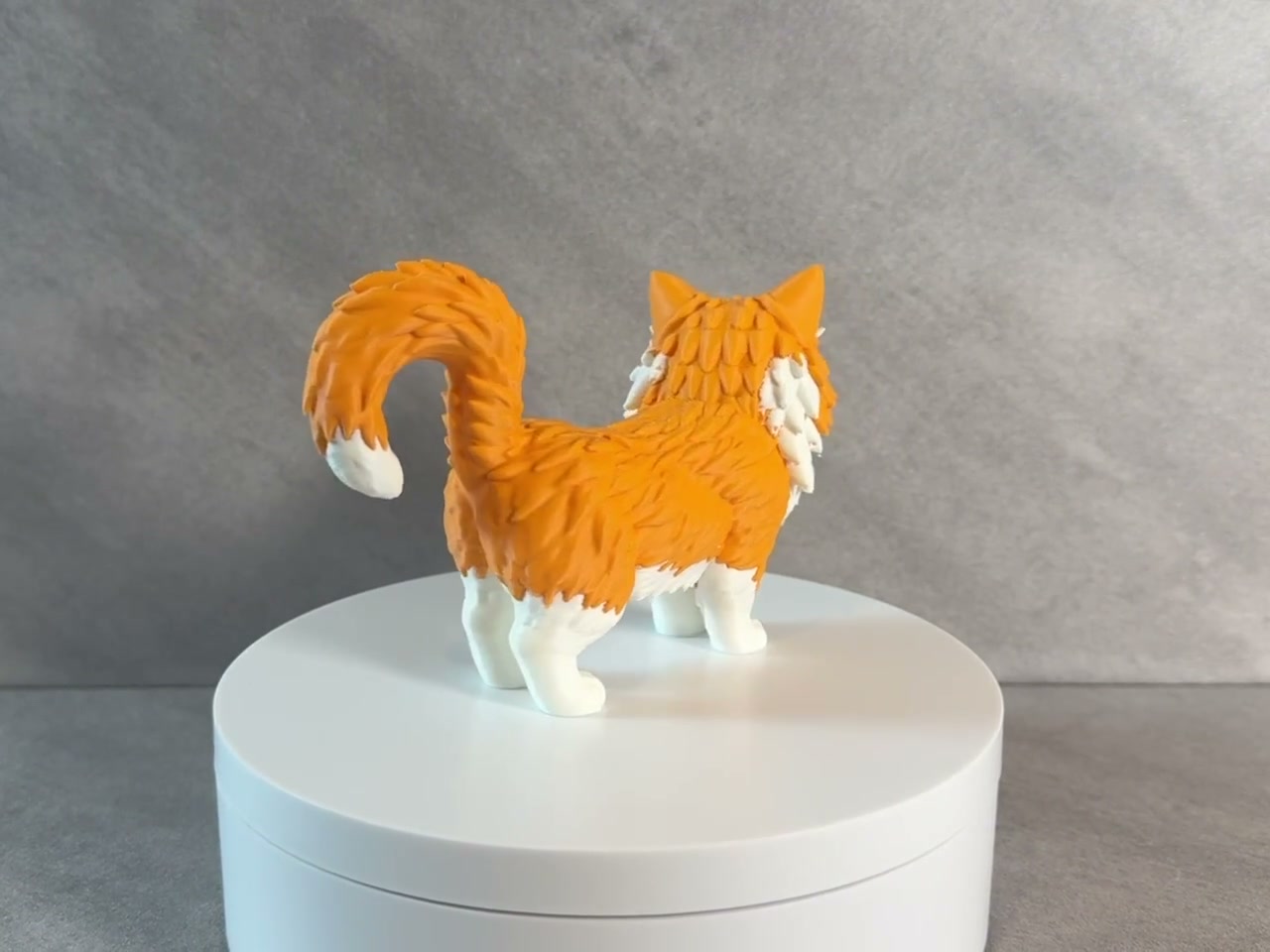 Ginger Cat Figurine, 3d Printed Cute Cat Statue, Cat Lover Gift, Kitty Desk Buddy, Shelf Decor, Orange Tabby Cat video cover
