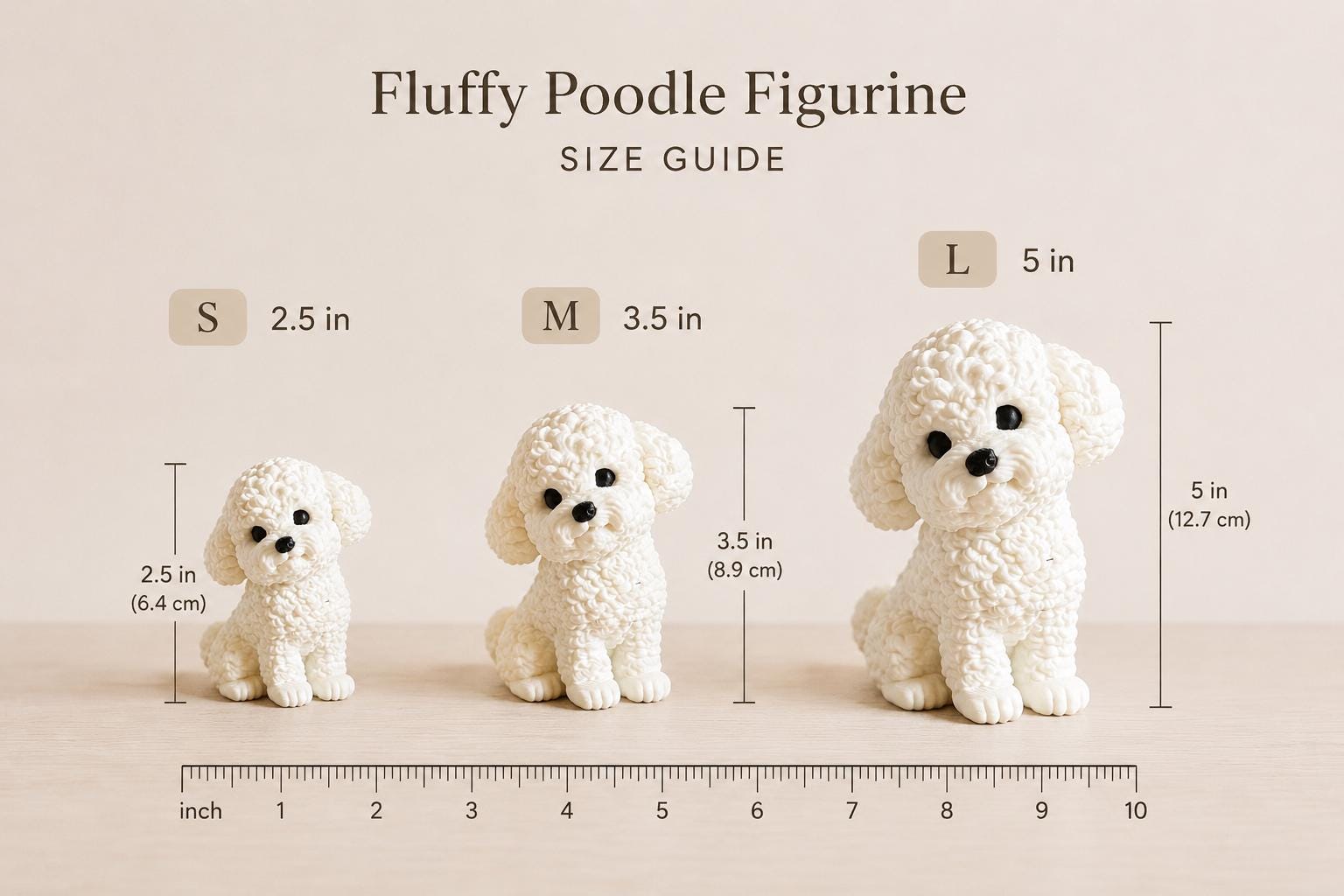 Maltipoo / Poodle Figurine, Cute 3d Printed Puppy Desk Buddy, Dog Lover Gift