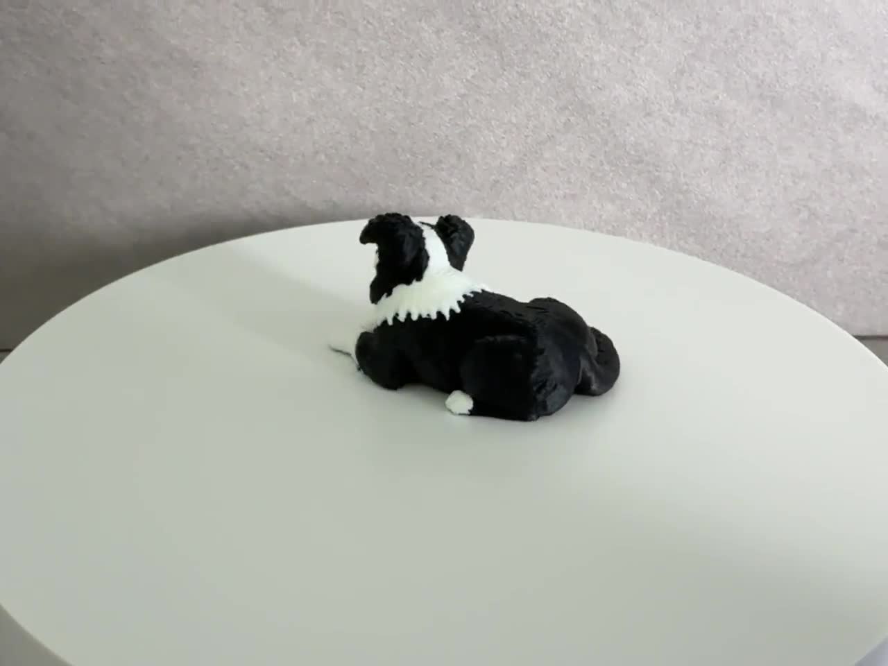 Border Collie Miniature Figurine, Black & White Dog Statue, Cute Puppy Decor, Dog Lover Gift, 3D Printed Border Collie video cover