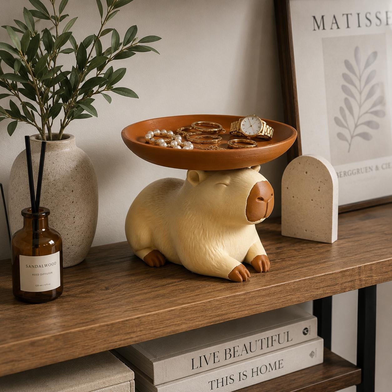 Capybara Catchall Tray, Entryway Key Holder, Cute Capybara Organizer, Wallet & Coin Dish, Entryway Decor