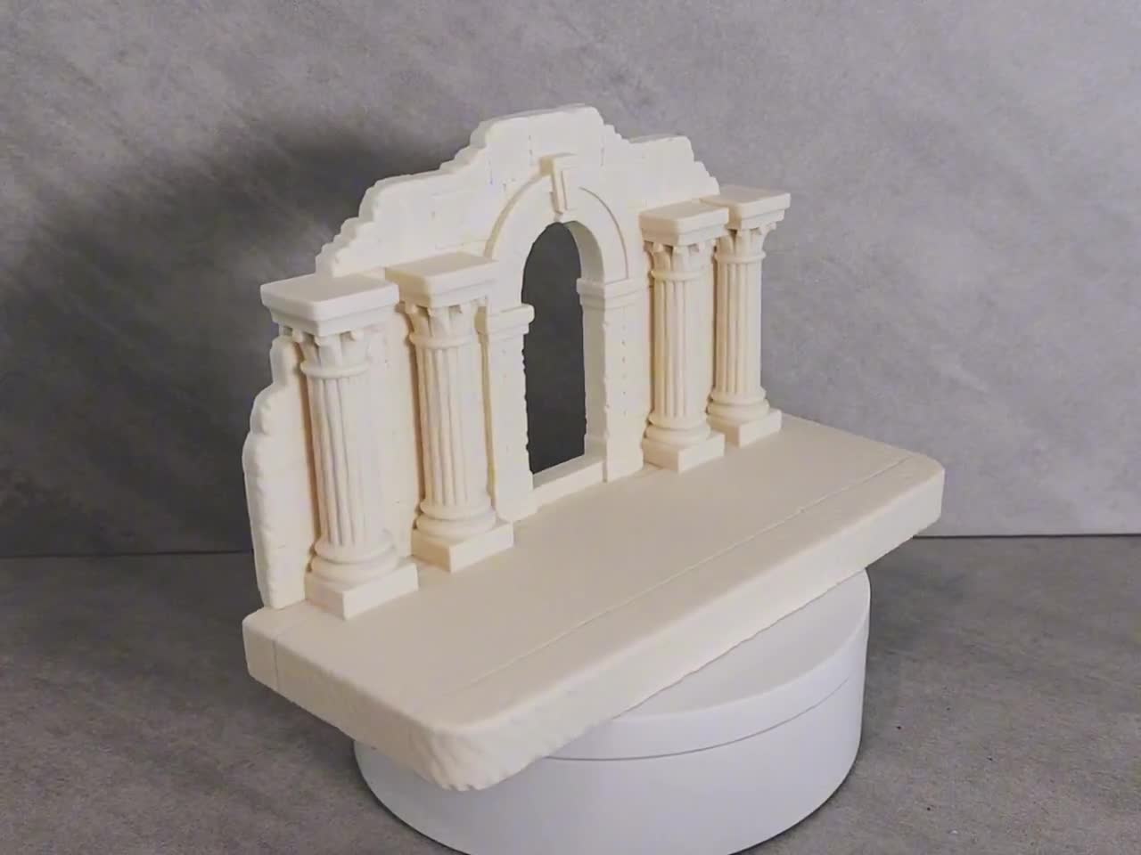 Roman Ruins Wall Shelf, Ancient Stone Arch Decor, Classical Display Ledge video cover