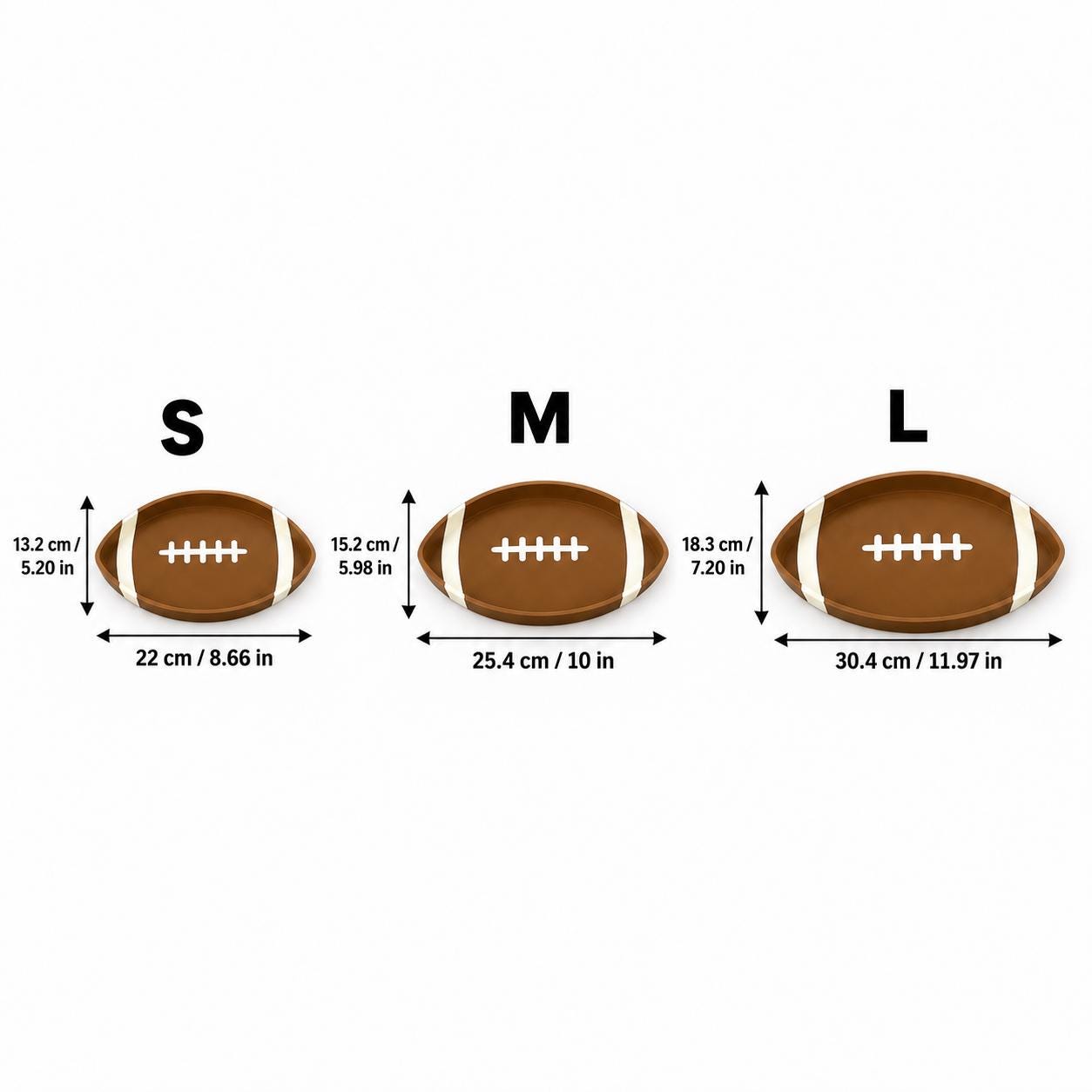 Football Shaped Catchall Tray, 3D Printed Game Day Snack Dish, Key Bowl & Desk Organizer, Football Fan Gift, Sports Room Decor