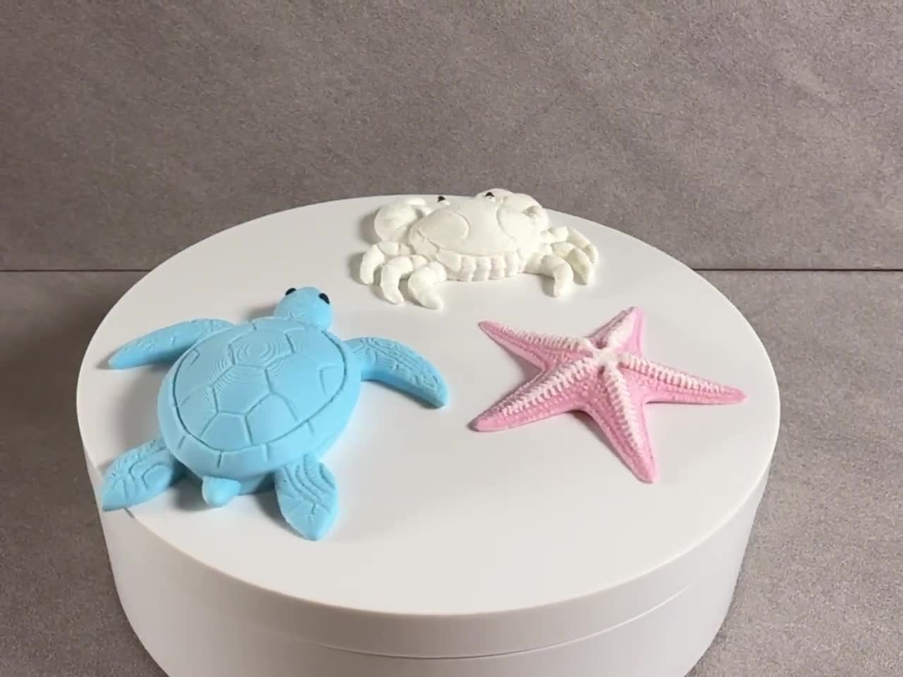 Sea Turtle, Crab & Starfish Wall Decor Set, Coastal Wall Art, Beach Decor, Ocean Nursery Decor, 3D Printed Marine Animal Set, Nautical Home video cover