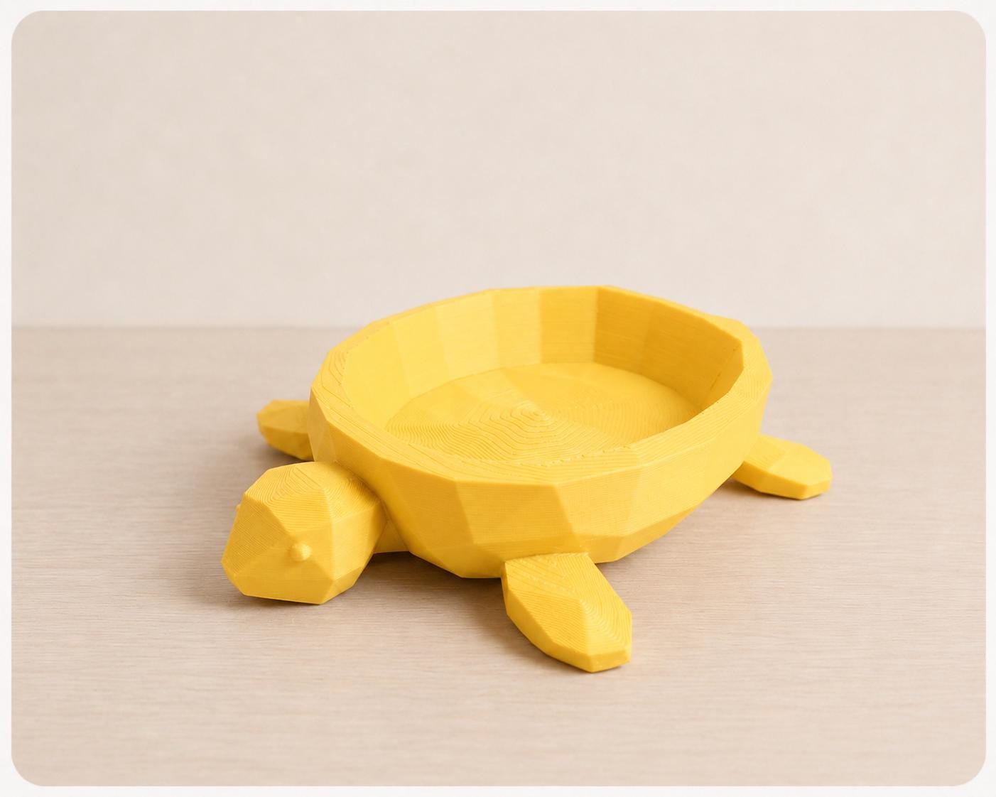 Geometric Turtle Catchall Tray, 3D Printed Sea Turtle Jewelry Dish, Desk Organizer