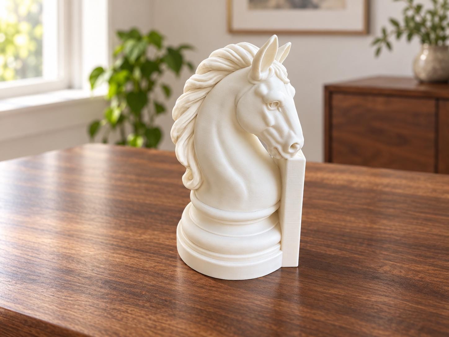 Chess Bookends Set, Knight and Rook, 3D Printed Bookshelf Decor, Chess Lover Gift, Book Holder
