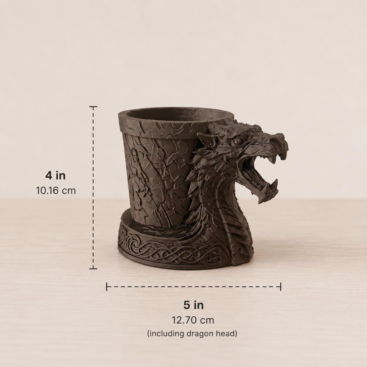 Dragon Desk Organizer, 3d printed Fantasy Pen Holder, Medieval Viking Office Decor