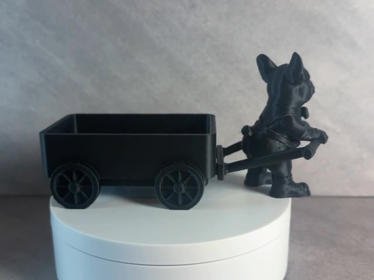 3D Printed French Bulldog Candy Cart, Dog Valet Tray, Desk Organizer, Home Decor video cover