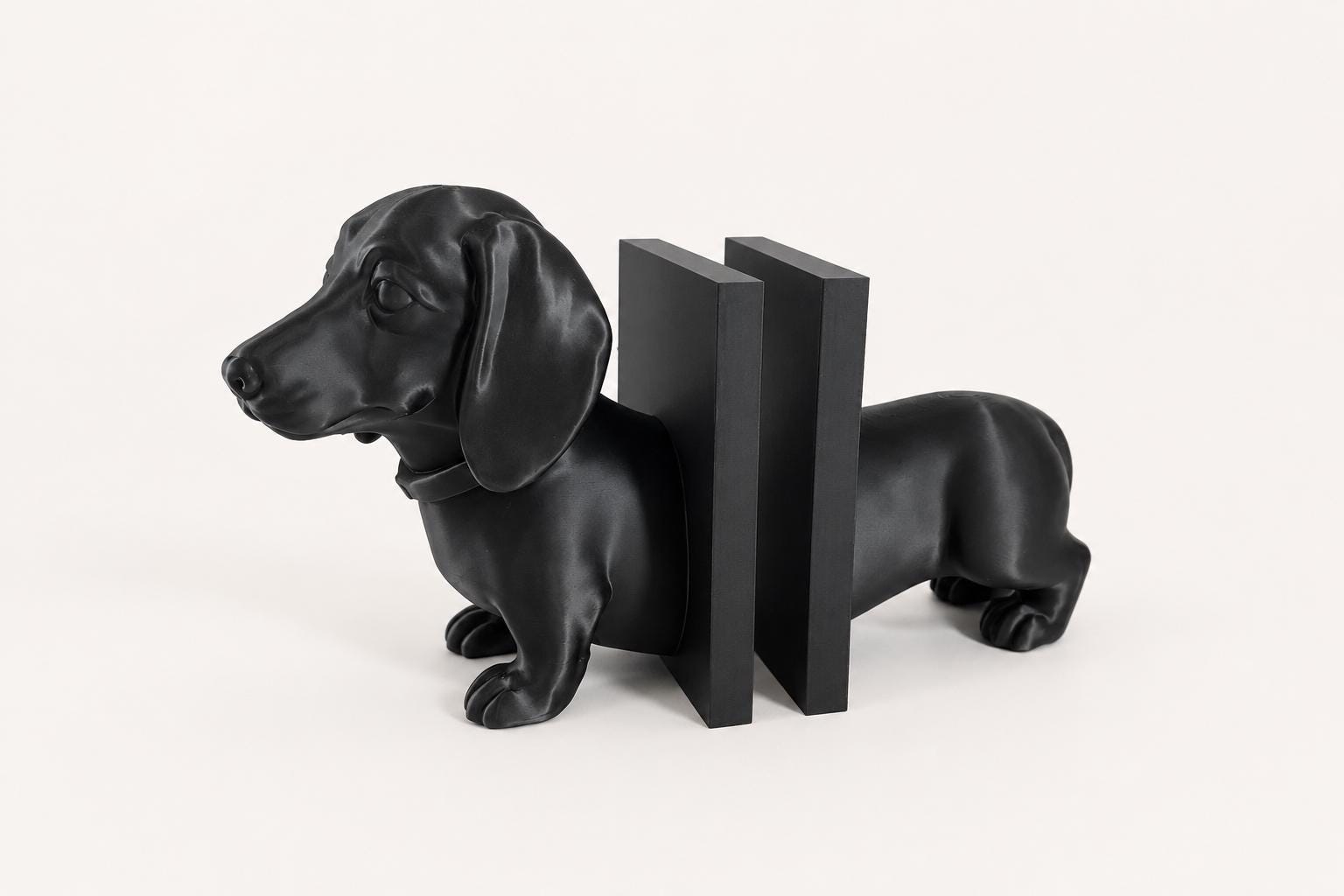 Dachshund Dog Bookends Set, 3d Printed Wiener Dog Book Ends, Sausage Dog Book Holder, Modern Bookshelf Decor, Gift for Dog Lovers