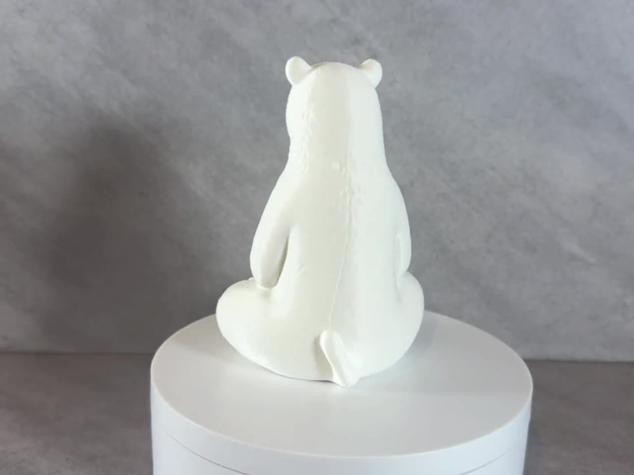 Zen Bear Statue, Meditation Bear Decor, Yoga Bear Figurine, Minimalist Shelf Decor, Zen Home Decor, Mindfulness Gift, 3D Printed Bear video cover
