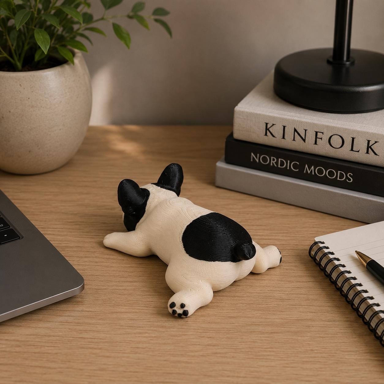 Sleeping French Bulldog Figurine, Cute Dog Desk Buddy, Frenchie Decor, Puppy Shelf Decor, 3D Printed Gift for Dog Lovers