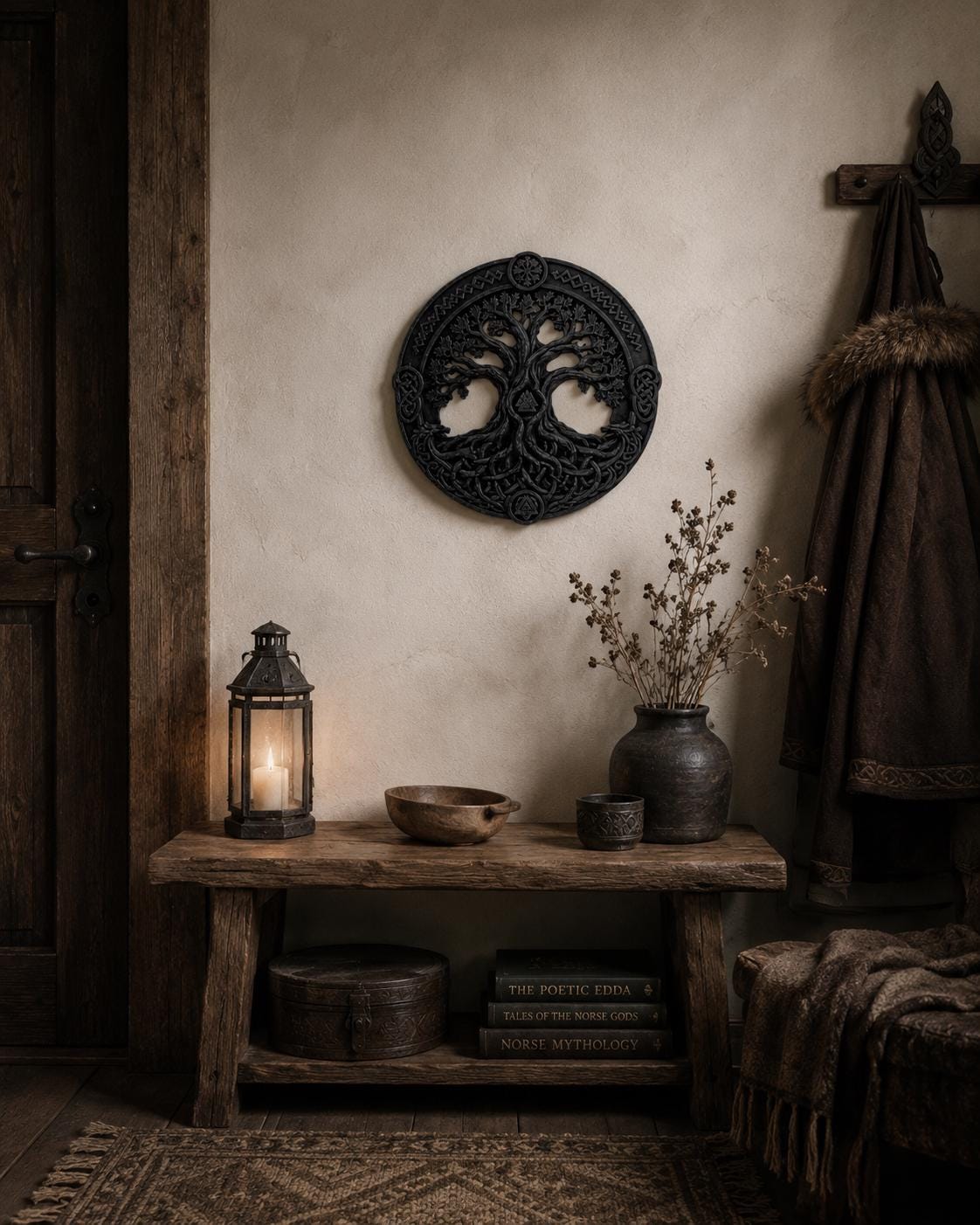 Yggdrasil Tree of Life Wall Decor | Viking Wall Art | Norse Celtic Home Decor | 3D Printed Scandinavian Hanging | Odin Gift