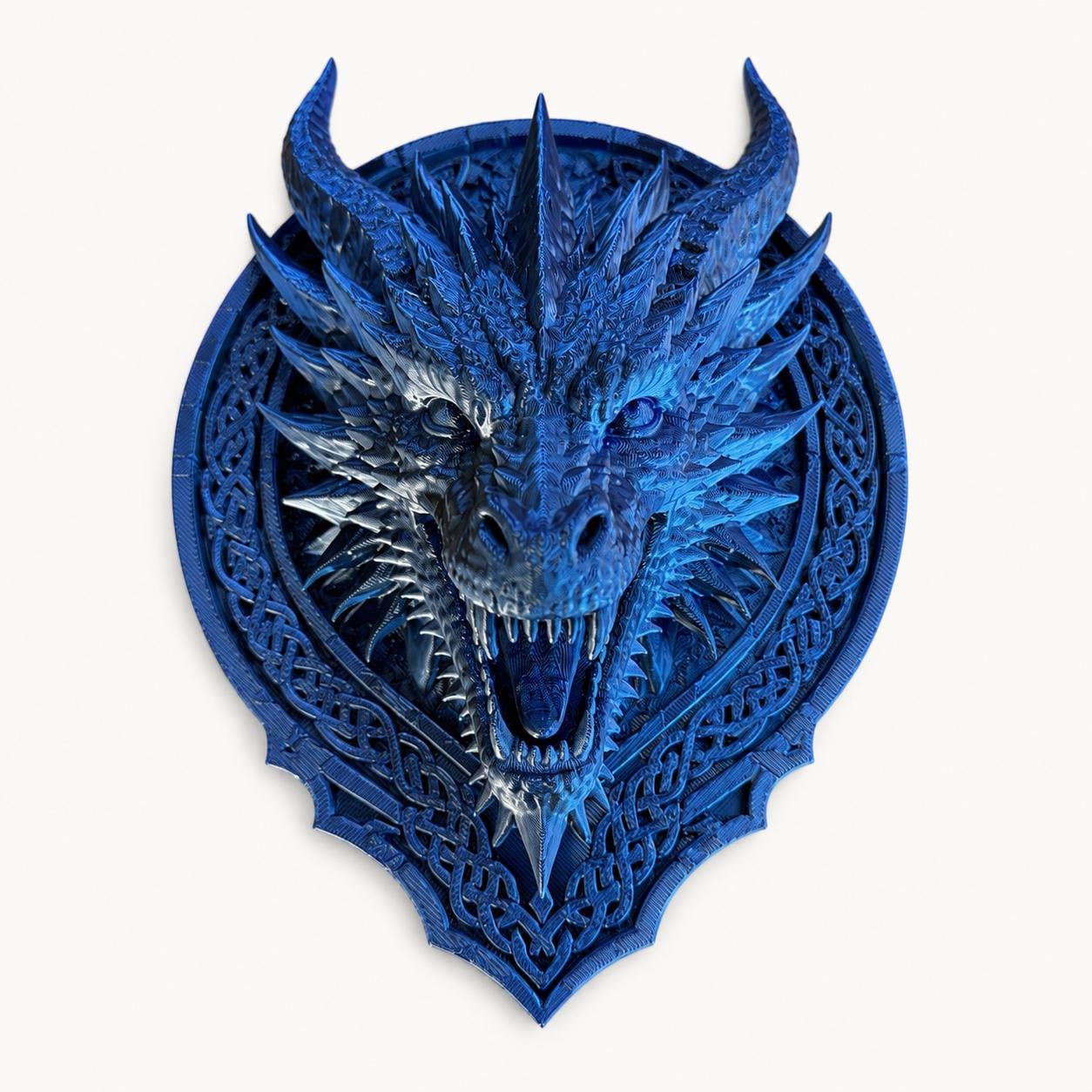 Dragon Wall Decor, 3D Printed Dragon Head Wall Art, Fantasy Dragon Wall Hanging, Gothic Home Decor, Medieval Dragon Sculpture