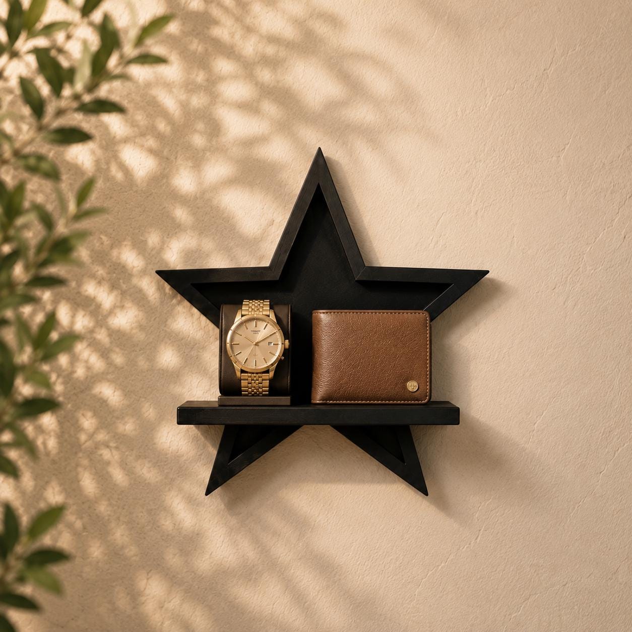 Star Floating Mini Shelf, 3D Printed Display, Modern Wall Decor, Easy Install