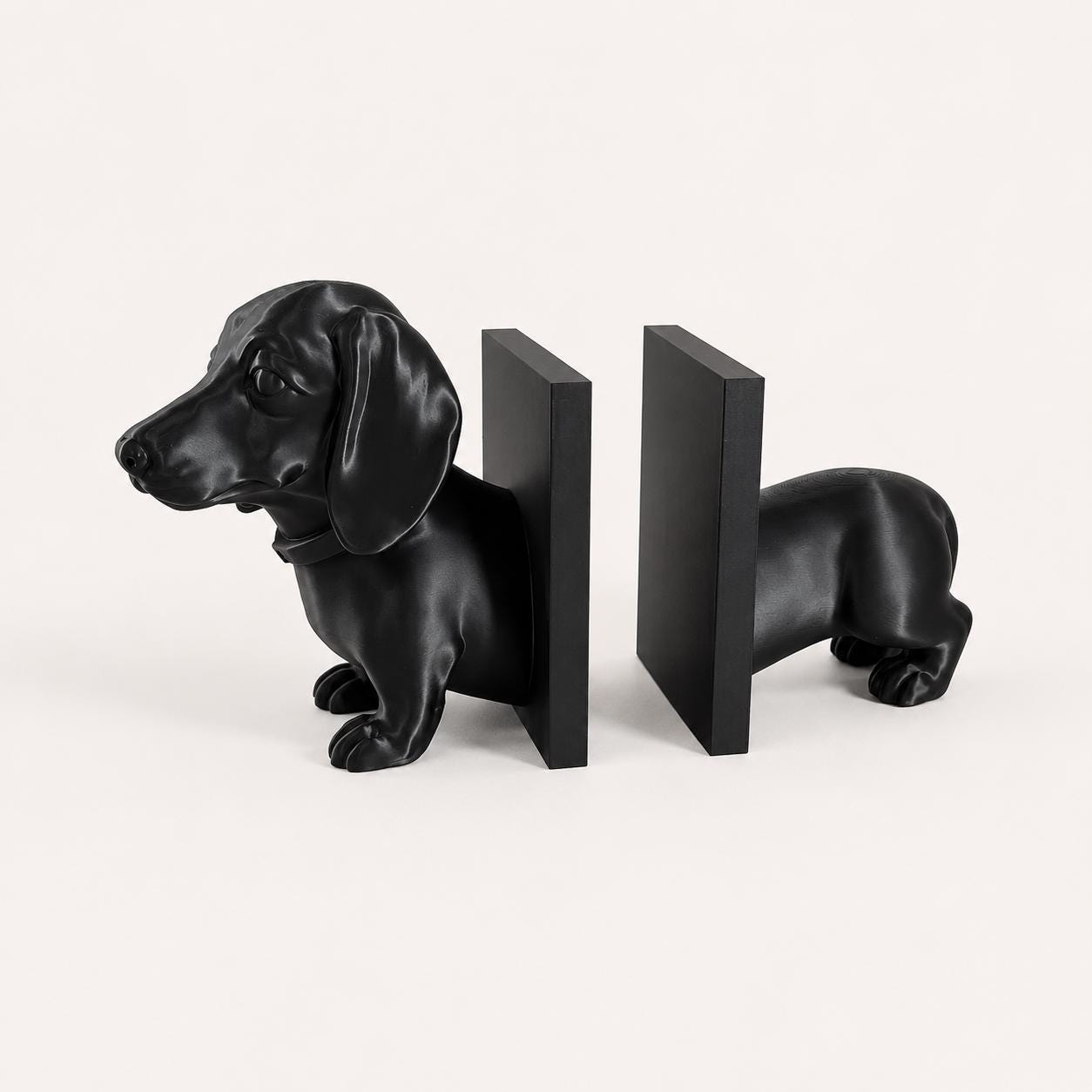 Dachshund Dog Bookends Set, 3d Printed Wiener Dog Book Ends, Sausage Dog Book Holder, Modern Bookshelf Decor, Gift for Dog Lovers