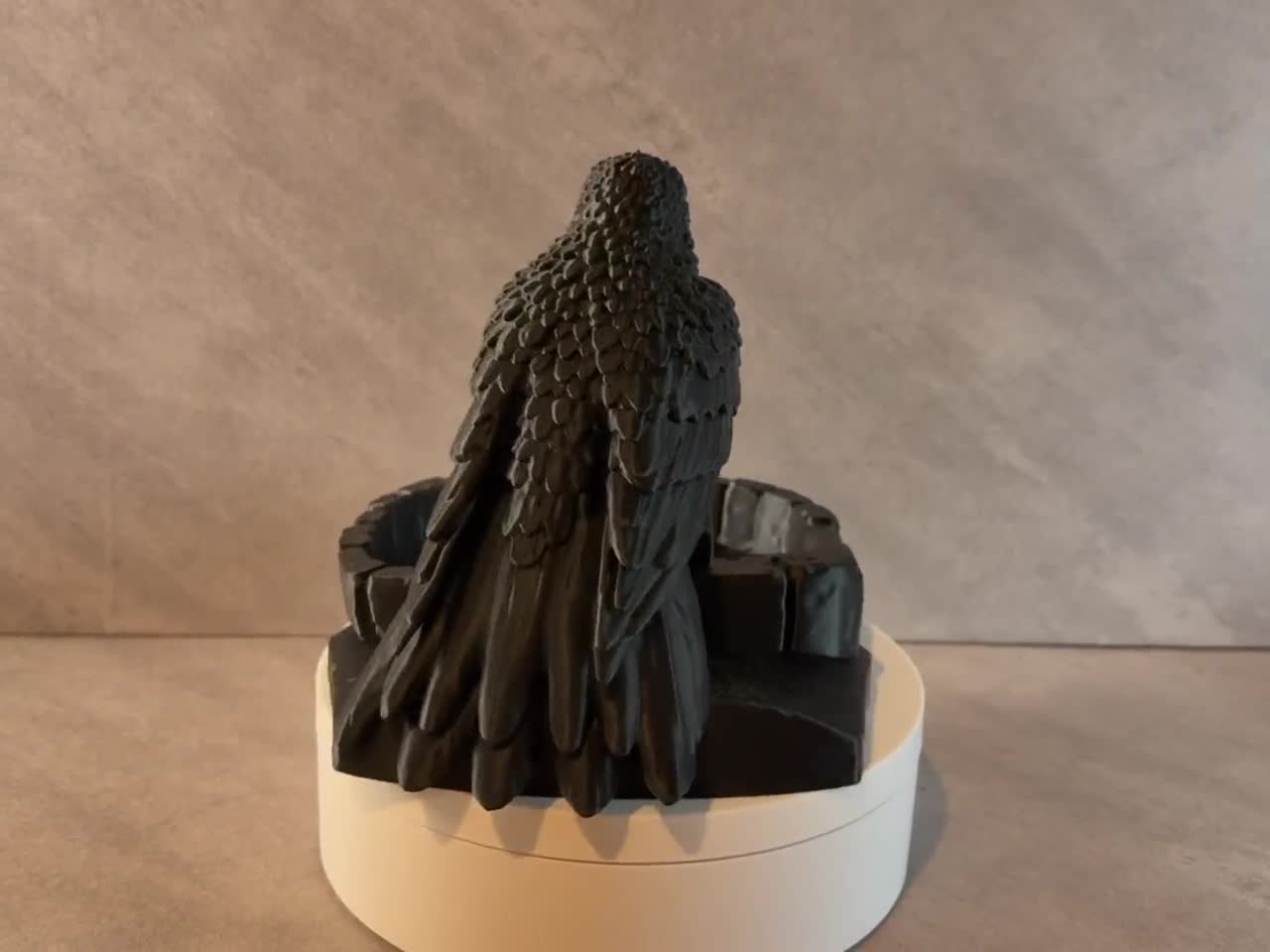 Raven Catchall Tray, Gothic Nightstand Organizer, Crow Key Bowl, Jewelry Holder, 3d Printed Entryway Decor video cover